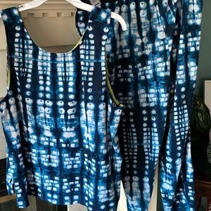 Simply Vera Vera Wang pajama set, tie-dye blue size extra large women’s